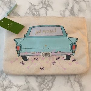 NWT Kate Spade Just Married Cosmetic Pouch